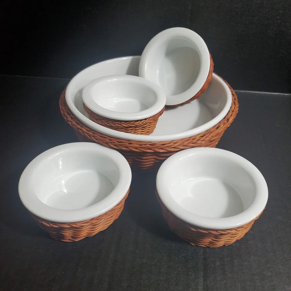 Pier 1 - Set Of 4 White‎ Ramekins & 8